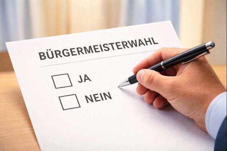 Aufforderung zur Einreichung von Wahlvorschlägen für die Wahl einer Bürgermeisterin / eines Bürgermeisters
