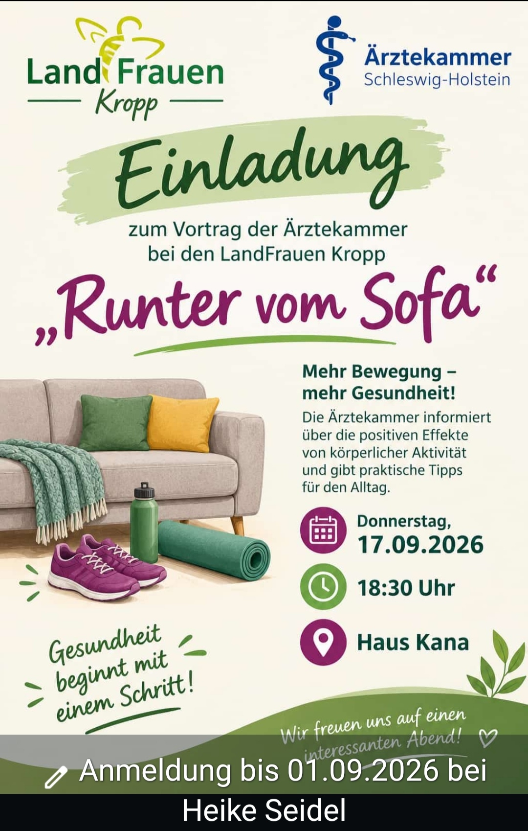Runter vom Sofa