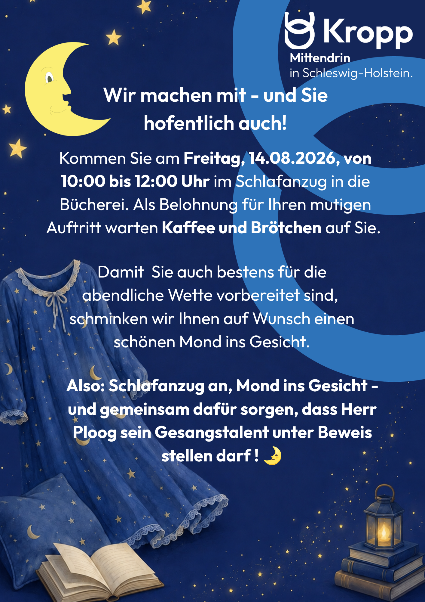 🌙📚 Mondscheinnacht in der Bücherei! 💜