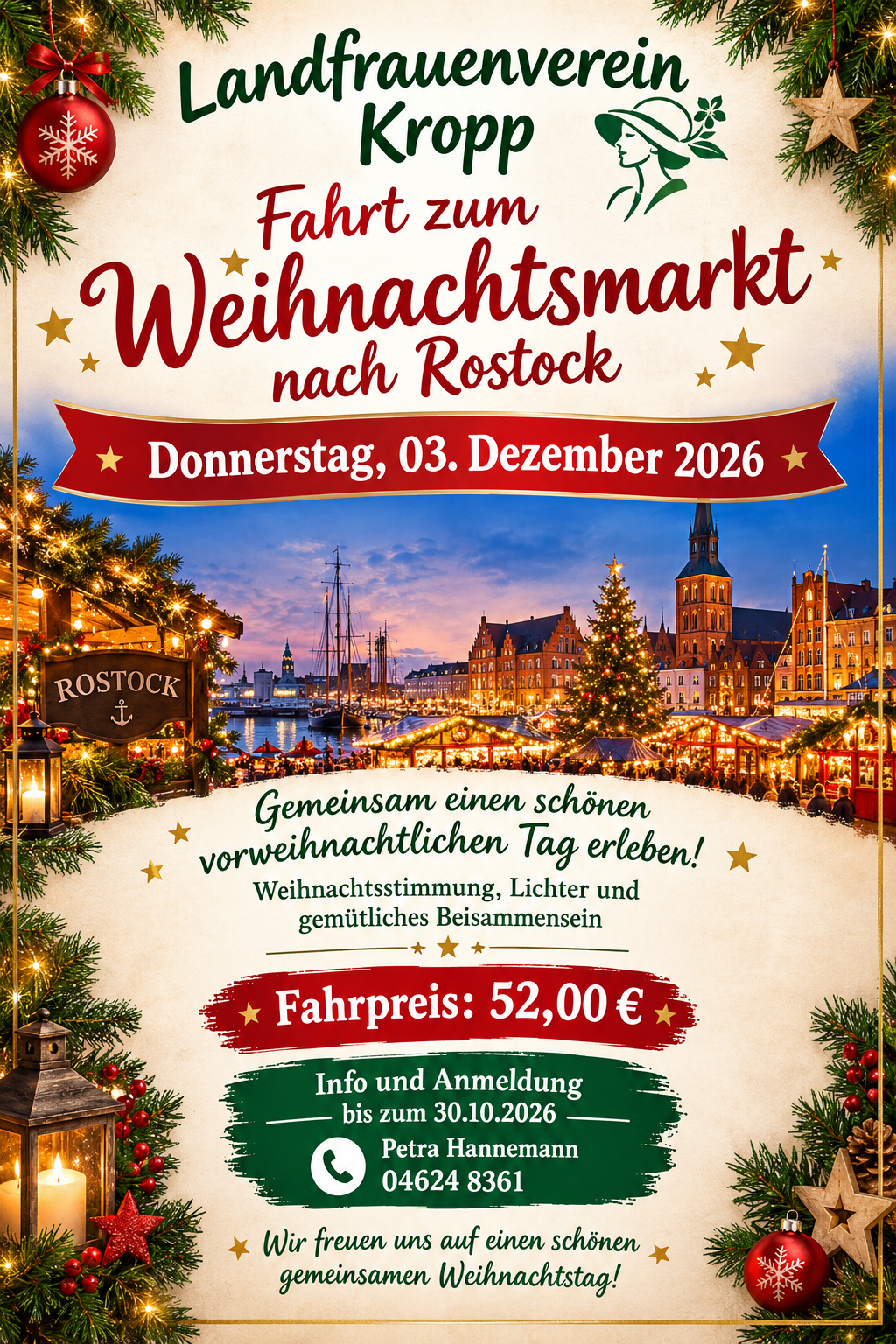 Fahrt zum Weihnachtsmarkt nach Rostock
